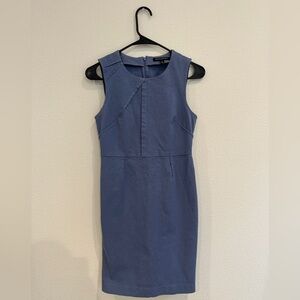 Chic Sleeveless Blue Midi Dress